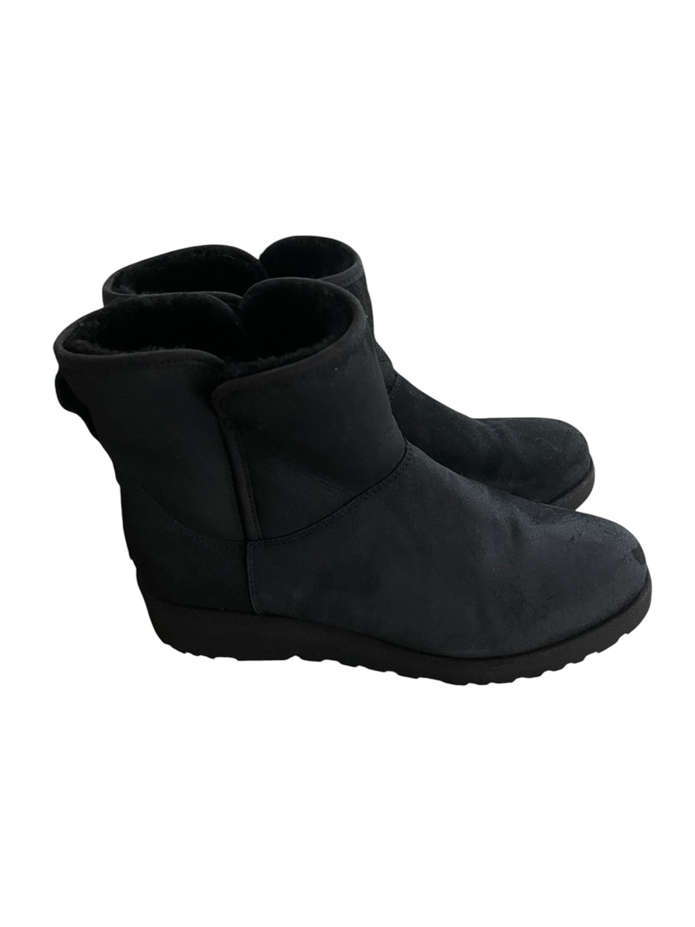 UGG Kristin Black Short Classic Suede Boots Size 10 - Picture 5 of 8